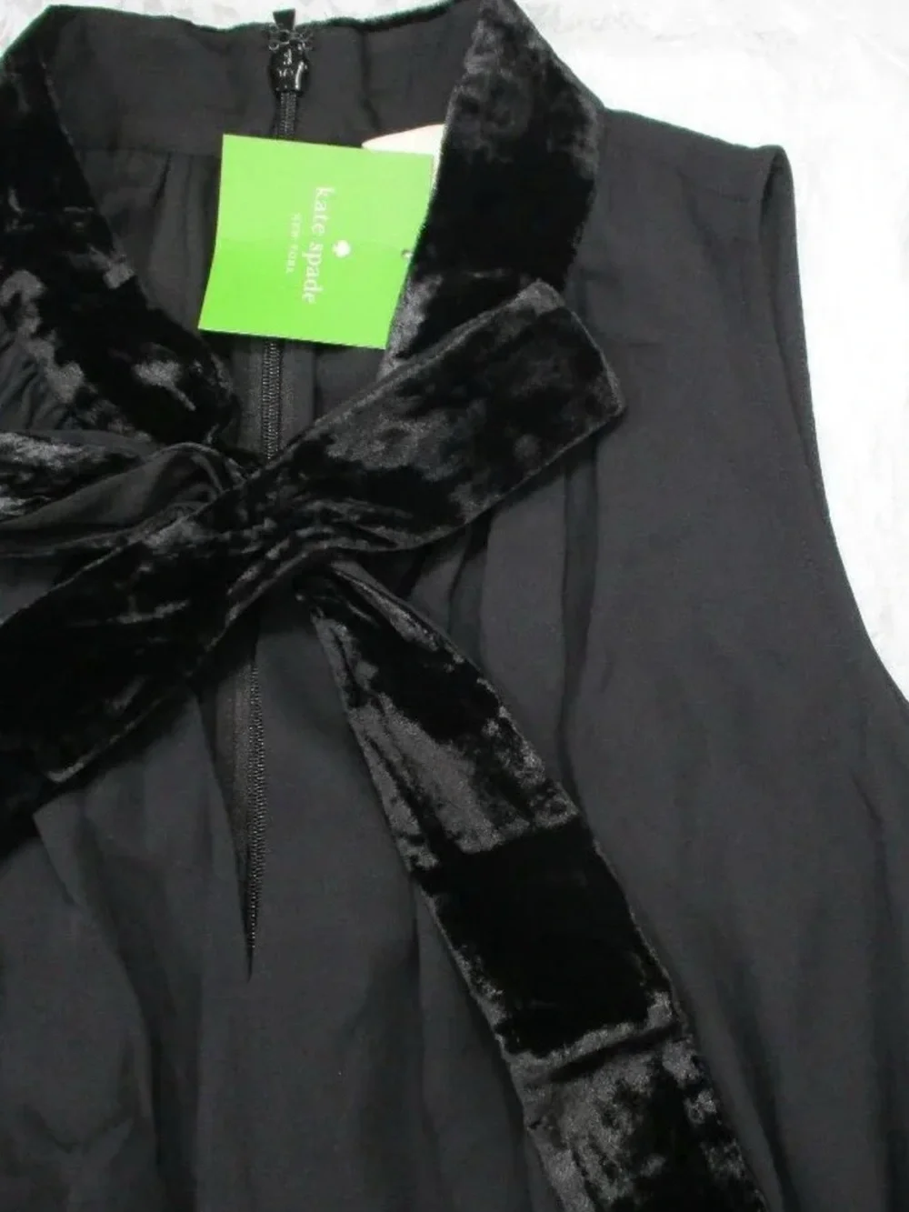 KATE SPADE Sleeveless Bow-Tie Wide-Leg Jumpsuit in Black NWT SIZE 10